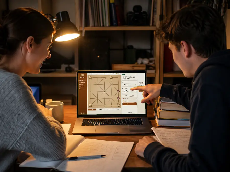 Two players discussing a jump landing and a corner trap
